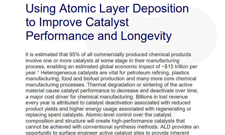 使用原子层沉积提高催化剂性能和寿命